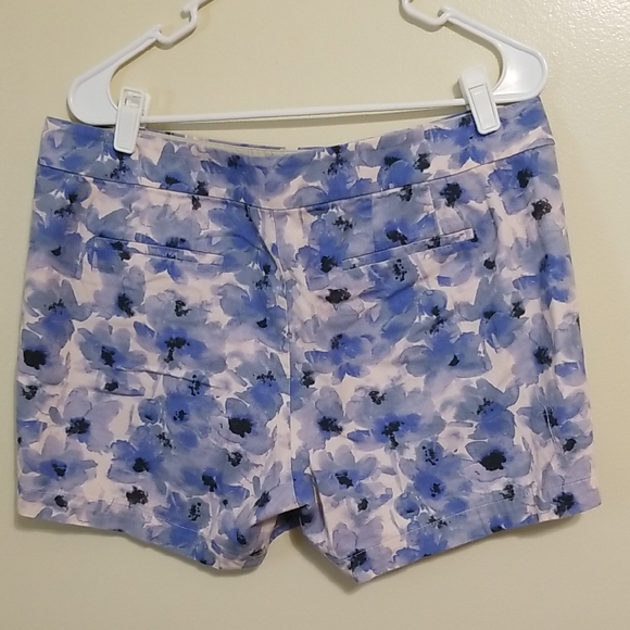 J.Crew 100% Cotton Womens Blue Pink Floral Stretch Chino Mid Rise Shorts Size 10 - Picture 7 of 11